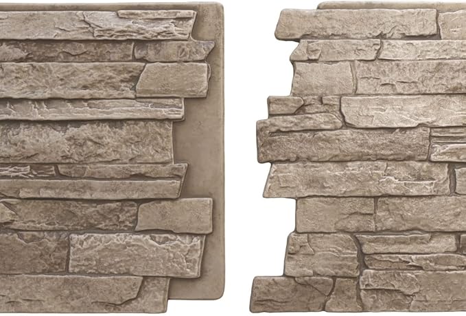 EverStone Acadia Ledge Faux Stone Panel, Soft Ash Color - Image 8