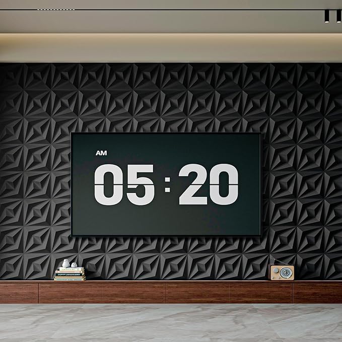 AMZDEPOT 3D Wall Panels for Interior Wall Decor, 3 Layout Options PVC Textured - Image 7