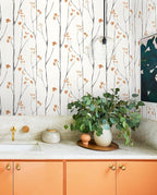 Timeet Floral Wallpaper Peel and Stick Wallpaper Boho 16.14"x393.7" Flower - Image 3