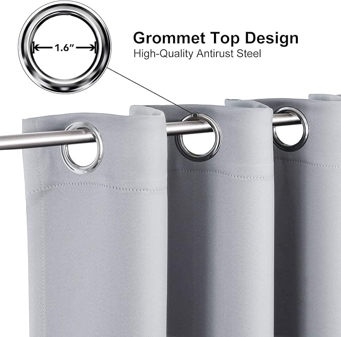 ChrisDowa Blackout Curtains 72 inches Long - Image 2