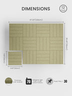 Bumusty Large Cork Board Alternative-48 x 36" Felt Bulletin Board Tiles - Image 2