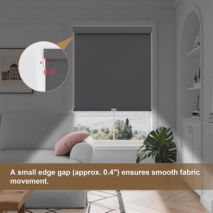 SUNOFF No Drill Tools Cordless Blackout Roller Shades Blinds - Image 7