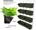 8 Pockets Vertical Garden Wall Planter Raised Beds Hanging Planter Wall Mounted - Image 2
