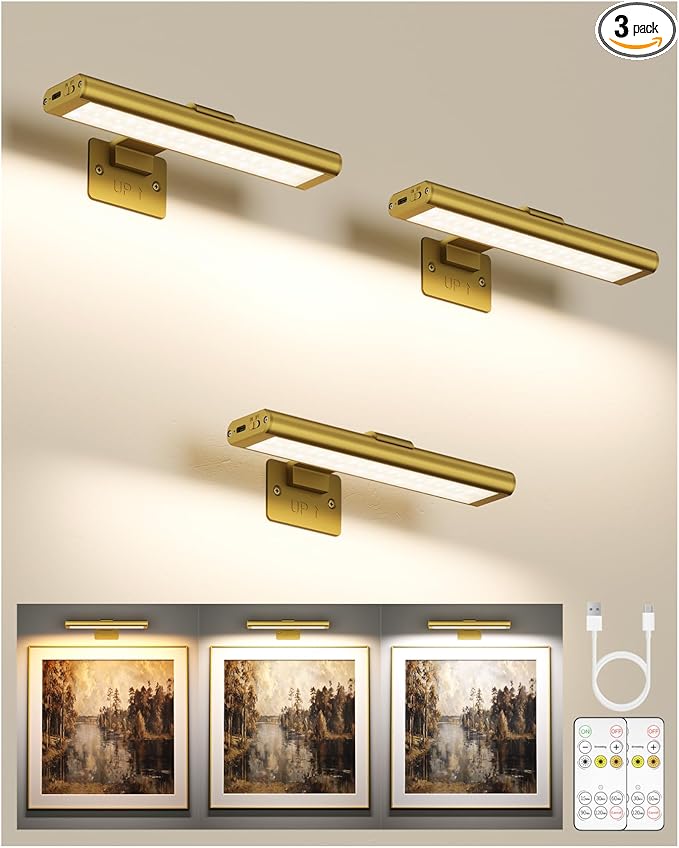 EZVALO Picture Light for Wall, Rechargeable 2400mAh Battery Lights Wireless by EZVALO
