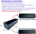 LaLaGreen Outdoor Wall Planters Carbon Steel Black Metal Hanging Flower Pots - Image 2