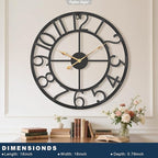 Pytha Sight Wall Clock Large for Living Room Decor, 18 Inch Decorative Silent - Image 2