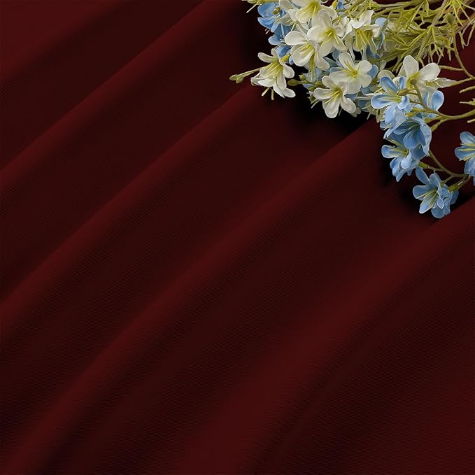 CUCRAF Burgundy Red Blackout Curtains Customize, Rod Pocket Room Darkening - Image 7