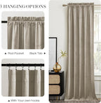 NICETOWN Living Room Camel Velvet Curtains 12 ft Length, Sound and Sunlight - Image 5