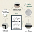 YWJKWLGS Funny Bathroom Wall Art, 11x16 Inch Black Framed Life is Like Bathroom - Image 2