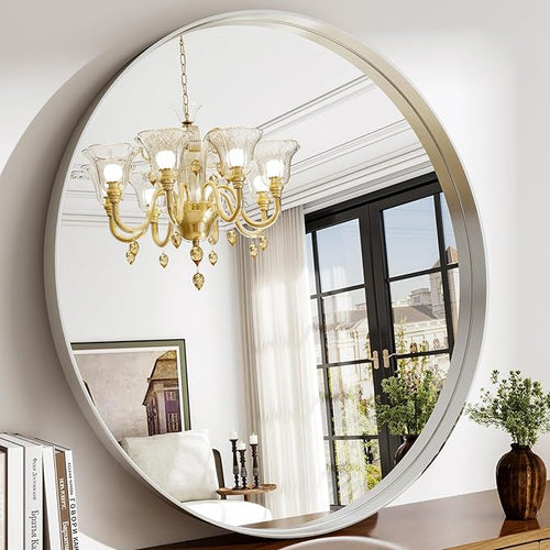 36 Inch Round Bathroom Mirror by EASLY
