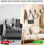 4PCS Foldable Wall Hooks, Flip Down Design - Image 5