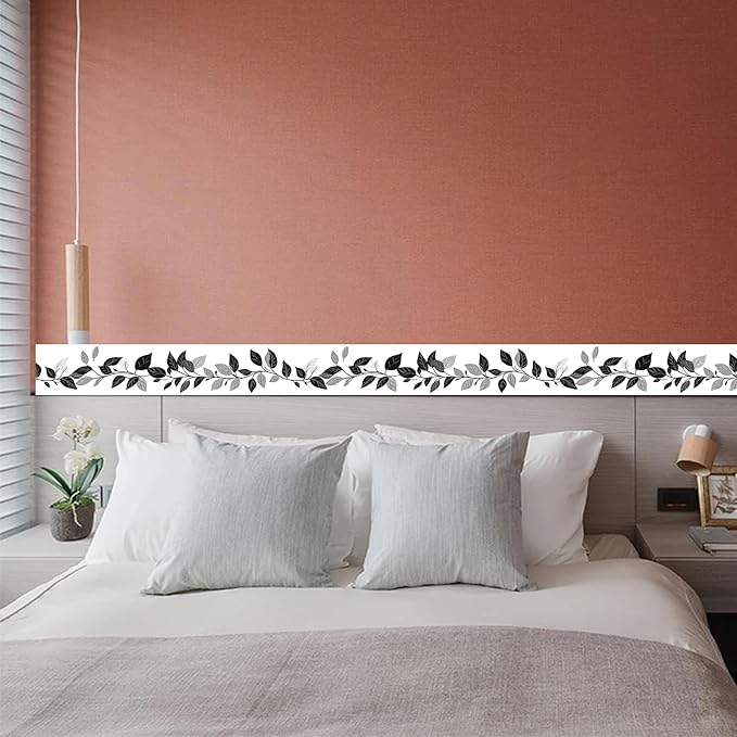 HOMETITUTE Wallpaper Border Peel and Stick Feather Texture Decorative Wall Trim - Image 4