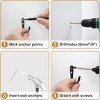10Pcs Wall Hooks for Bathroom, and Garage - Image 6