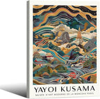 Yayoi Kusama Framed Wall Art Vintage Japanese Poster 12X16 in Abstract Buddha by Heltrappe