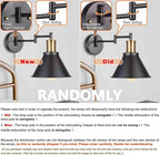 Swing Arm Wall Lamp Plug-in Cord Industrial Wall Sconce, Bronze and Black Finish - Image 3