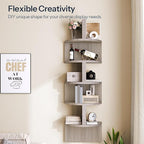 HOOBRO Corner Shelf Wall-Mounted, 5-Tier Corner Bookshelves - Image 5