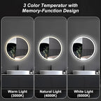 NEWBULIG 28 Inch Round LED Bathroom Wall Mirror - Image 3