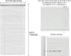 YIIBAII Mini Blinds Suitable for 33" W x 64" H Windows 1" Aluminum Horizontal - Image 6