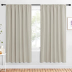 NICETOWN 2 Panels Blackout Curtains, Rod Pocket Window Curtains Room Darkning by NICETOWN