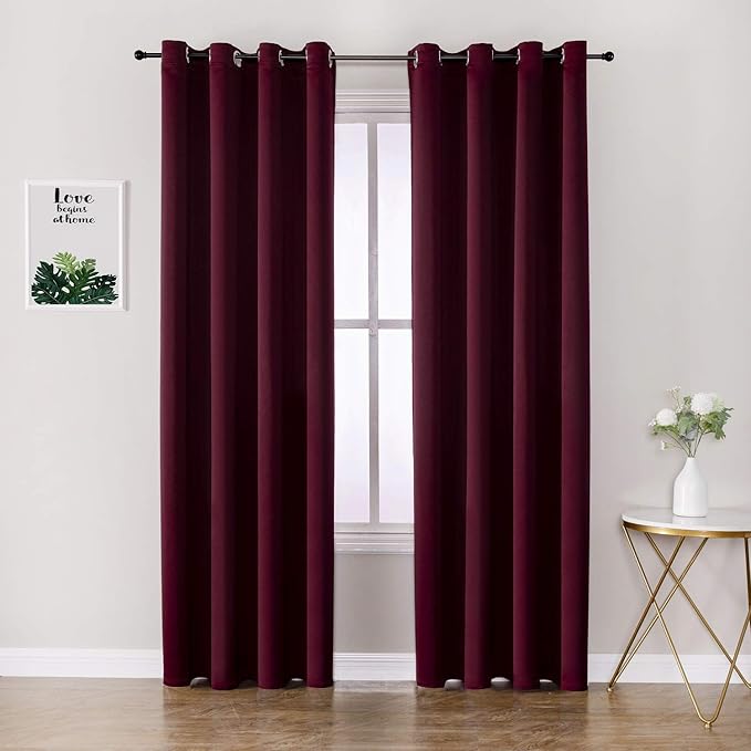 ChrisDowa Blackout Curtains 90 Inches Long 2 Panels Set by ChrisDowa