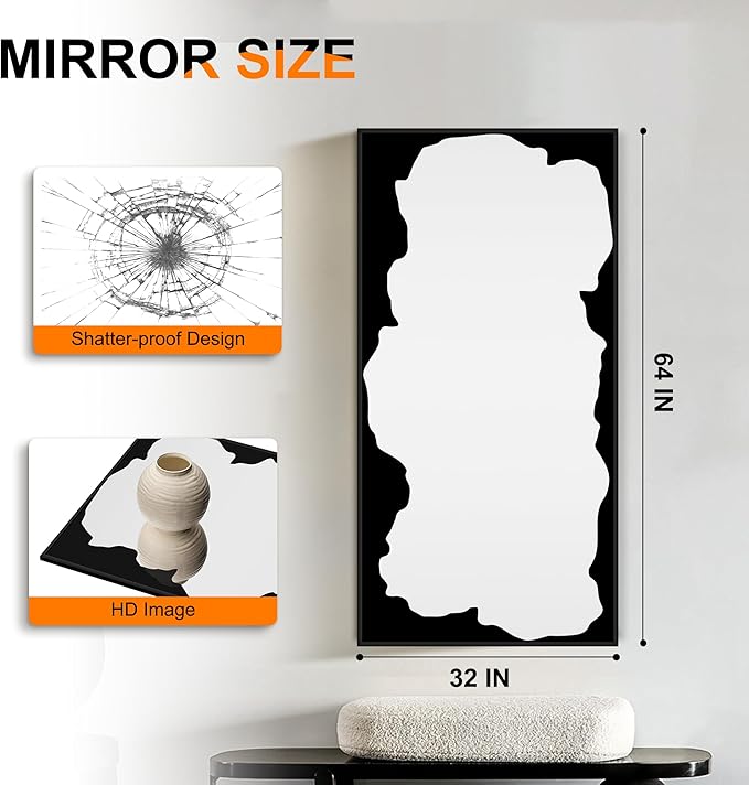 Full-Length Mirror Free Standing Leaning Mirror - Image 2