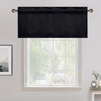 NICETOWN Black Velvet Valance Curtains - Image 7