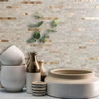 AULIGET 20 Sheets Faux Stone Peel and Stick Backsplash - Image 2