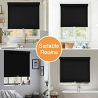 AOSKY No Drill Cordless Blackout Roller Shades - Image 8
