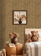 Brown Grasscloth Peel and Stick Wallpaper Textured Contact Paper - Image 8
