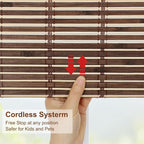 LUCKUP Cordless Roman Shades, Roll Up Bamboo Blinds - Image 4
