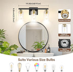 3-Light Bathroom Light Fixtures, Classic Wall Light Fixture - Image 8