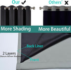 Yakamok 100% Blackout Curtains 96 Inches Long, 2 Thick Layers Heat and Full - Image 5