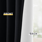 Yakamok 100% Blackout Curtain Panels 84 inches Cold and Light Blocking Drapes - Image 6