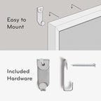 U Brands Bulletin Board, 18 x 24 Inch Linen Fabric Pin Board, Farmhouse White - Image 8