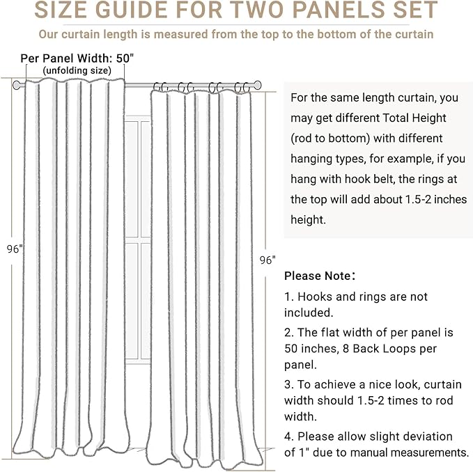 100% Blackout Shield Linen Blackout Curtains - Image 7