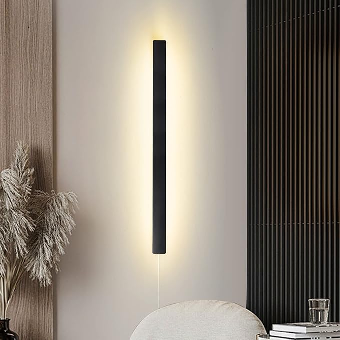 KELUOLY Modern Plug in Long Wall Sconce, 20W Warm White 3000K Acrylic Indoor - Image 8