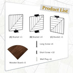 Love-KANKEI Corner Shelf Wall Mount of 5 Tier, Rustic Wood Floating Shelves - Image 9