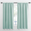 NICETOWN Window Curtains for Bedroom, Aqua Blue, 2 Panels, W42 x L48 -Inch by NICETOWN