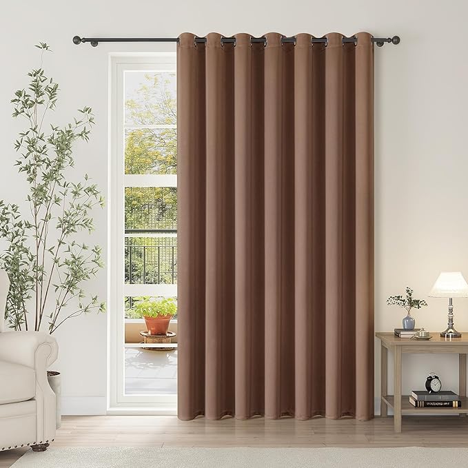 ChrisDowa Room Divider Curtain 108 Inches Long, Wide Blackout Sliding Door by ChrisDowa