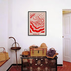 Medpol Retro Red Abstract Eye Canvas Wall Art Vintage Hippie Trippy Poster - Image 5