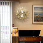 Large Wall Clock, 23inch Gold Wall Clock Non-Ticking Mid Century Wall Clocks - Image 8