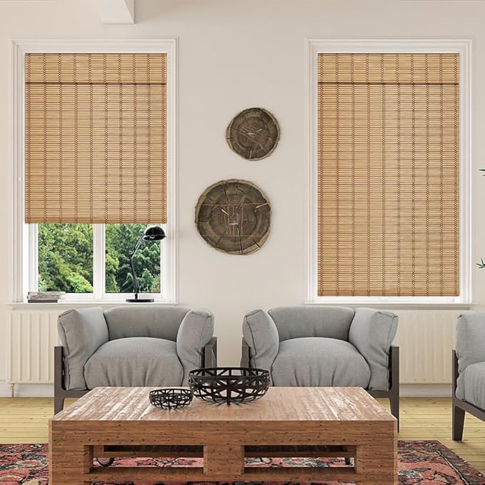 LUCKUP Cordless Roman Shades, Roll Up Bamboo Blinds - Image 7