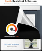 Sumobaby Blackout Curtains for Bedroom Portable 52"x84", No Drill Blackout - Image 3