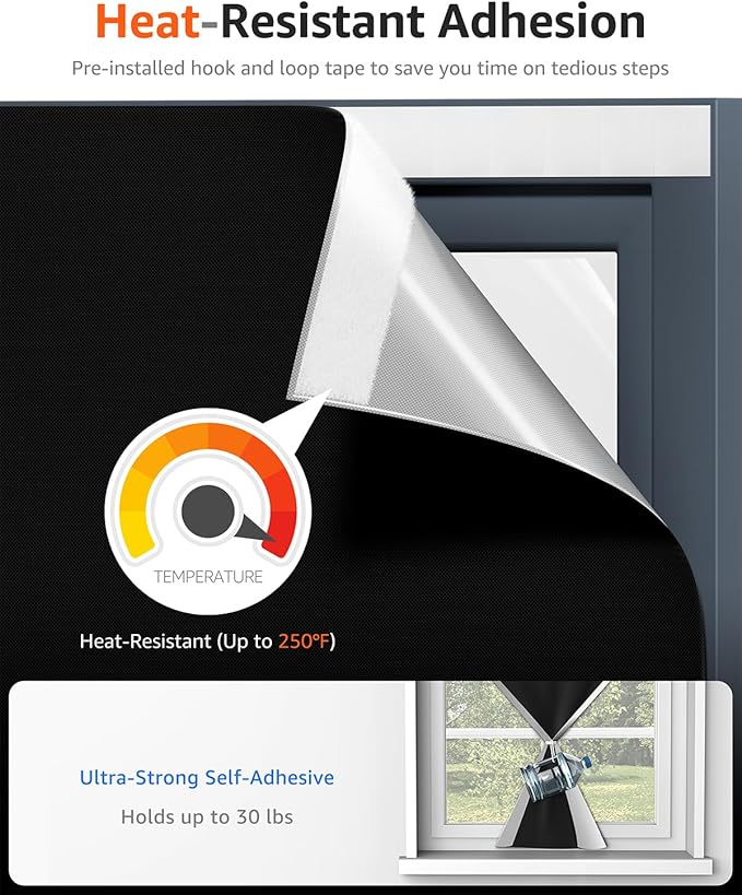Sumobaby Blackout Curtains for Bedroom Portable 49"x72", No Drill Blackout - Image 3