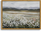 OIQArtOIQ Vintage Wildflowers Landscape Wall Art Framed Floral Natural Scenery by OIQArtOIQ