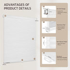 Grandekor No Tools No Drill Cordless Cellular Shades, 33.5" W × 64" H, Light - Image 9