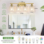 MOKATNG 4-Light Bathroom Light Fixtures, Vanity Light - Image 8