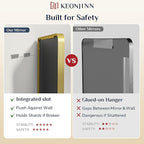 Keonjinn Gold Bathroom Mirrors for Over Sink, 24” x 30” Rounded Rectangle - Image 7