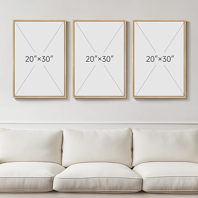 Framed Neutral Chinoiserie Blue Botanical Wall Art, 3 Piece Minimalist Floral - Image 3