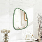 Asymmetrical Mirror for Wall Irregular Accent Wood Frame Modern Unique Wall - Image 2
